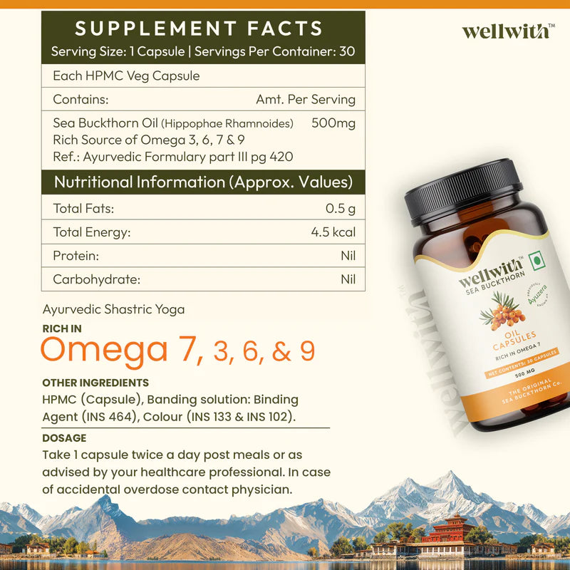 Sea Buckthorn Omega 3,6,7,9 Oil Capsule